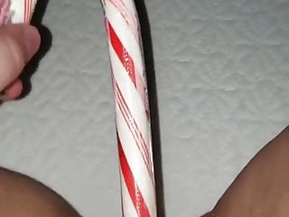 #CandyCaneChallenge masturbating with a candy cane 