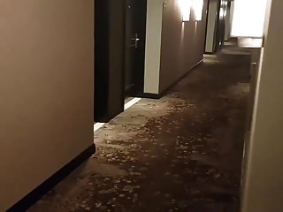 French Asian mixed sucks in hotel corridor (56&#039;&#039;)