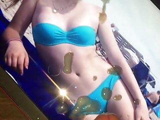 Cum Tribute on a blonde Polish teen in a bikini