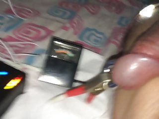 Electro session done remotely by female friend