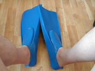 my blue Rubber Flippers