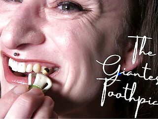 The Giantesses Toothpick Vore - full video on ClaudiaKink ManyVids! 