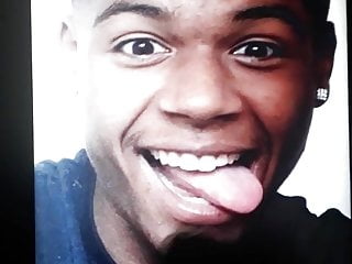 Cum tribute for a handsome black gay 