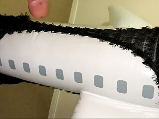 Small Penis Cumming On A Clothed Inflatable Airplane