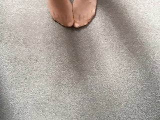 Cum on my nylon feet