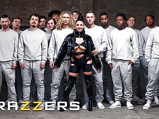 Bombshell Angela White Satisfies, Devours All Of The Hungry Cocks In The Room - Brazzers