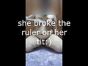 
                          BDSM slave self punishment (300 slaps on her tits)