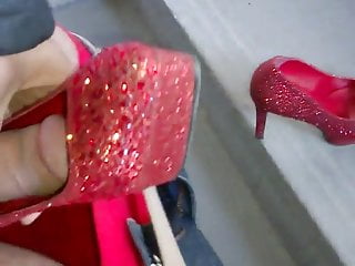fuck neighbor&#039;s red bride shoes