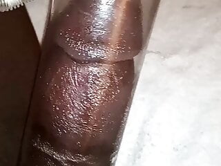 Penis pumping big black cock