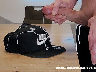 Nike cap massive cumshot