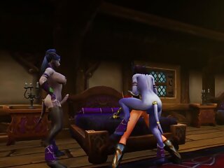 Double demon futa threesome warcraft parody...