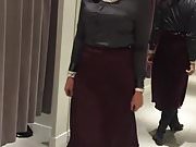 Prune satin skirt.mov