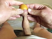 Foreskin with rubber egg  