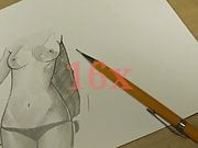 Step sister's nude sketch 