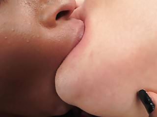 Kissing Lesbian, Interracial Lesbians Kissing, Latin, Kiss