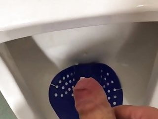 And Cumming In Pubkic Urinal...