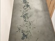 XXL Cock piss in furniture store on the floor