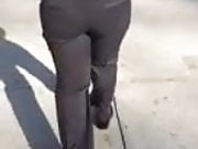 Big booty milf in dark grey dress pants 3