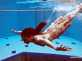 Swimming Italian Chick video: Sexy swimming Italian chick Martina