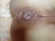 cum flowing out of my hole