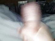 Wanking my Big Cock cumming all over me
