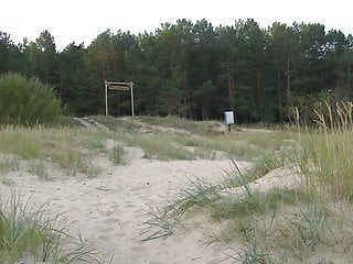 Kalngale Jurmala seashore dunes blonde in a magic dress