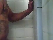 Swingin my cock around in the shower