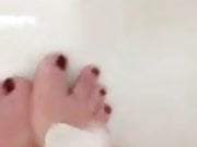 Soapy toes.