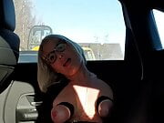 Julie's orgasm in car