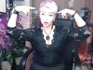 Big Tits Mom, Black Dress, AimeeParadise, Mature Webcam Masturbation