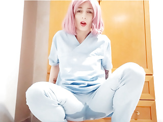 Sexy nurse wets pants full vid...