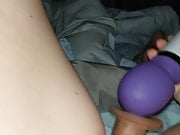 Hotwife taking care of herself after hubby falls asleep