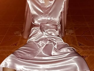 cd dance in satin nightgown