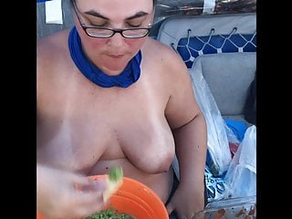 Cooking Naked, Homemade Milfs, Outdoor, Naked Cooking