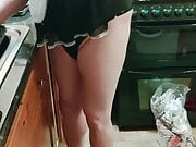 Sissy Maid Jayci has to work in the kitchen