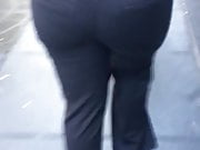 Big booty milf in dark grey dress pants 2