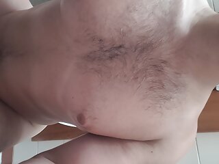 Medium dick boy masturbating until cum HD