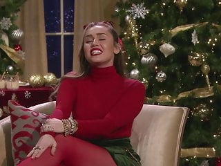 Miley Cyrus in red pantyhose pt. 2