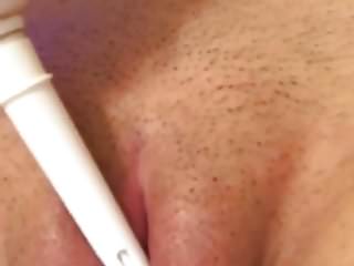 Orgasm Girl, Close up, Toothbrush, Pissing