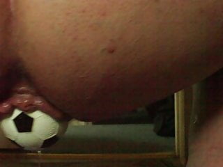 Anal small football with gapes
