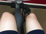 Pedaling my sweaty legs!