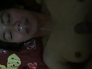 indonesian gf gets loads of cumshots on face