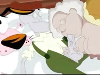 Old people from Courage at cartoon porn