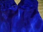 Hot Blue Satin Prom Dress 2 