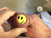 Long foreskin with: smiley ball #1