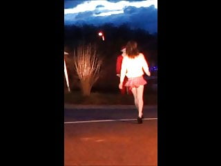 Schoolgirl suck and satisfy santa claus on public road