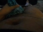 Cumming on silk panties