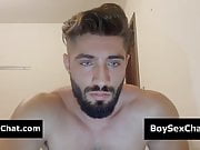 Handsome dude with blue eyes in webcam