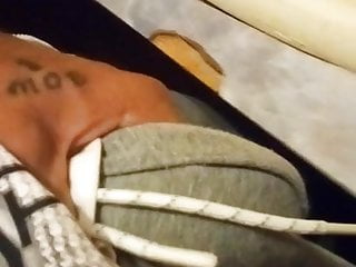 Thug Teases Bulge In Grey Sweatpants
