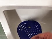 Jerking off and cumming in Pubkic urinal